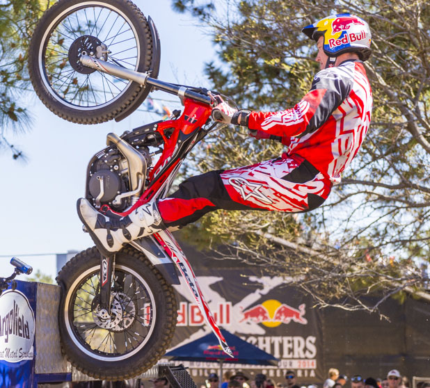 10-time supermoto and trials’ champion, Brian Capper - famous for his daredevil antics, such as biking over the Moses Mabhida Stadium Arch