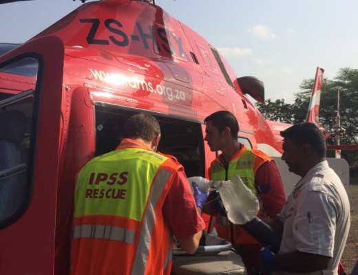 Air mercy service transported the toddler to hospital. Photo: Ipss Medical rescue