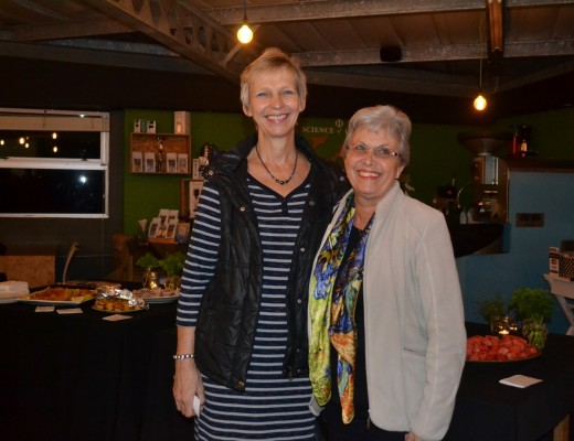 Heidi van Schoor and Kathy Roostee enjoying the evening.