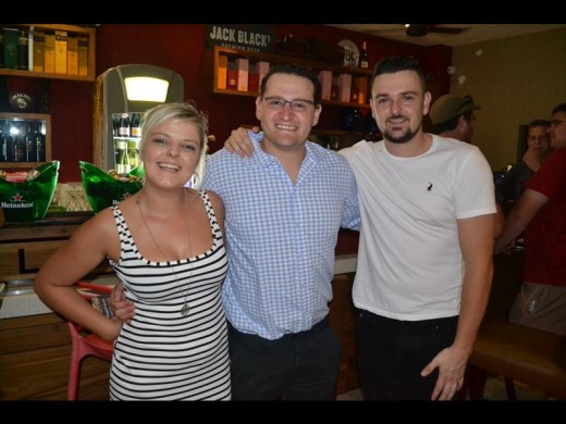 Natasha Conradie, Byron Samuelson and Daniel Heaphy were at Fiamma for SRU's poker evening.
