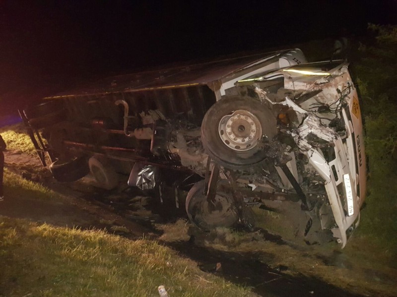 The head-on collision took place at about 7pm last night. Photo: IPSS Medical Rescue