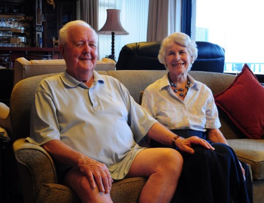 Ken Harris and his wife Joan at their home in Zimbali.