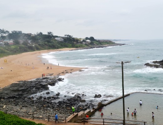 The tidal pool at Tinley Manor Beach is ideal for the little ones to splash around in.