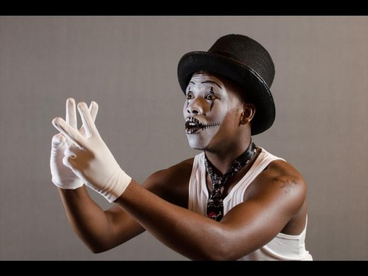 Durban Deaf mime artist, Sibo Masondo who will appear in a street mime piece.  Photo: Paulo Menezes