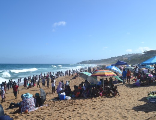 X beach on New Year's Day.