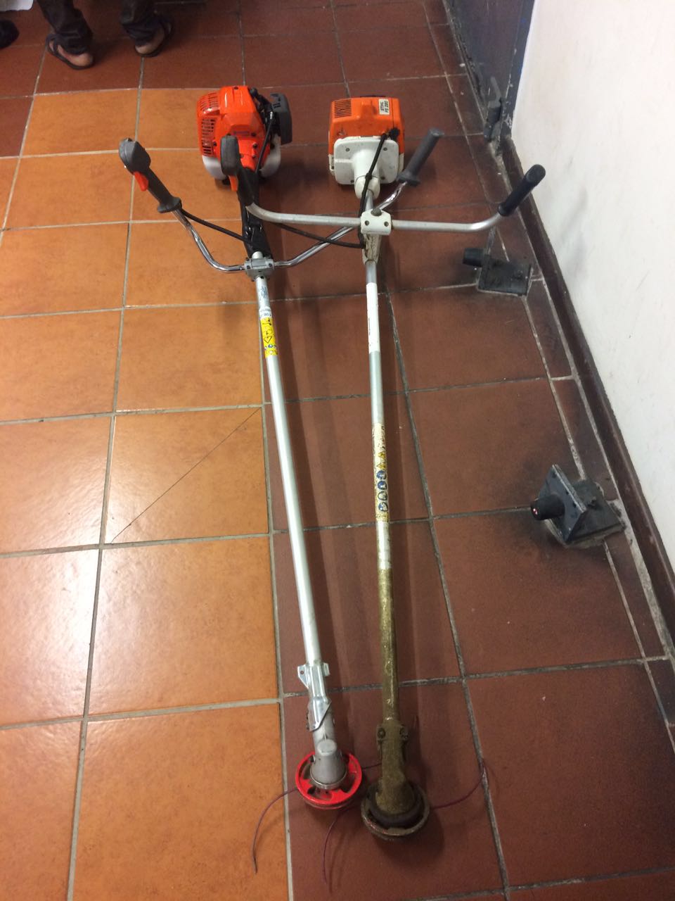 Two of the three weed eaters were recovered