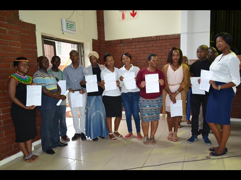Proud new and returning  tertiary students were happy to receive their student funding