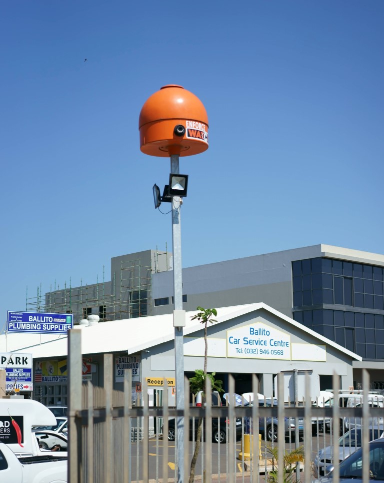 One of Enforce Security’s Watchmen cameras keeping a permanent eye out for wrongdoers.