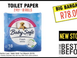 Best Before Food Store February special Baby Soft