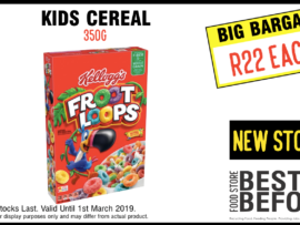Best Before Food Store February special Fruit Loops