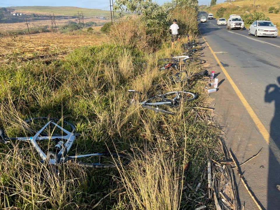 Car ploughs into 11 cyclists near Fraser's, 1 killed | North Coast Courier