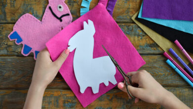 Help your child make a felt llama