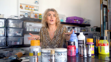 Flow artist Ali Cockburn at her Ballito studio.