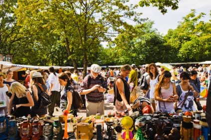 People at Flohmarkt, Berlin, Germany