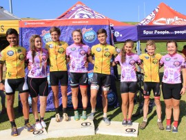 Gauteng Leaders from left Nico Marais, Izelle Greve, Martien Venter, Lynette Benson, Chris du Plessis, Rimari Sutten, Hennie van Wyk, Monique du Toit.
