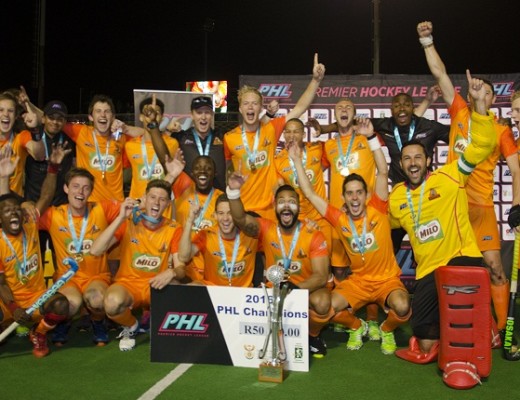 The Maropeng Cavemen have become the first men's champions of the inaugural Premier Hockey League, thanks to their 2-0 win over a spirited but outwitted Addo Elephants. Photo: Marcel Sigg