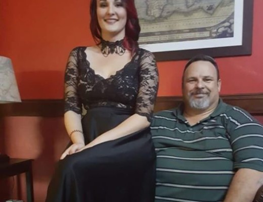 Charlize Gobey and her dad, Edward. Photo: Facebook