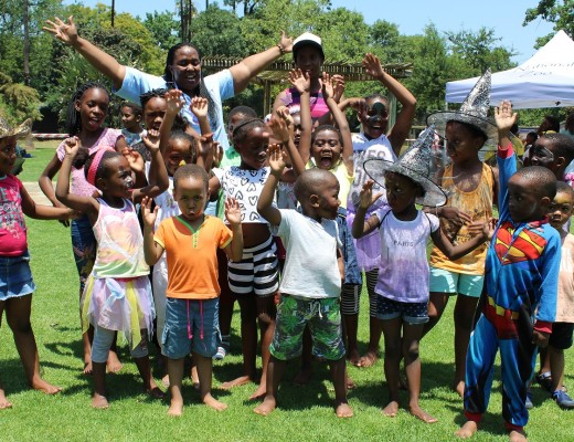 Children celebrating Haloween Fun Day at the Pretoria Zoo.