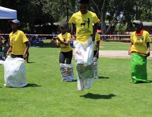 Playing the Kangaroo game at the Pretoria Zoo.