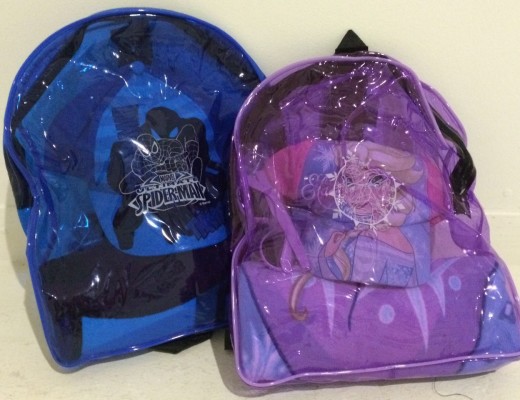 frozen and spiderman backpacks