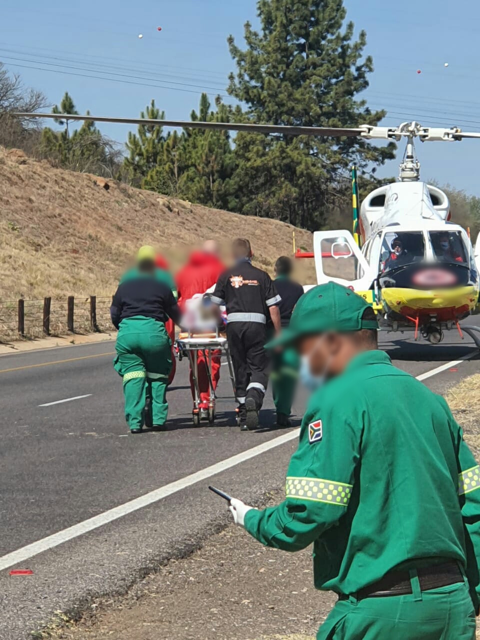 Woman airlifted to hospital after partially losing limb in east ...