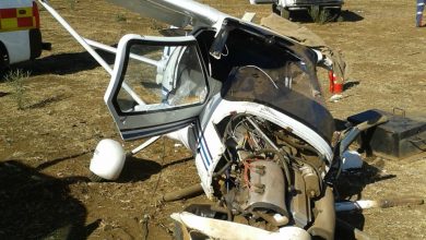 The light aircraft crashed into a field near Boschkop Road.