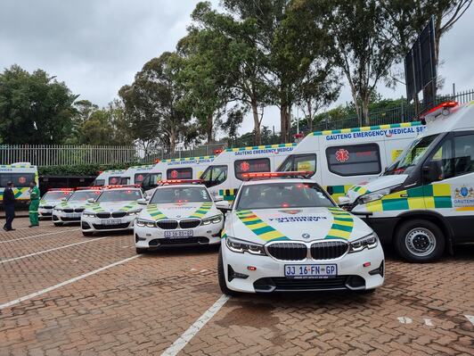 Gauteng EMS 220 new ambulances. Photo: Supplied