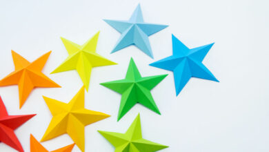 Paper stars: The perfect Christmas table decorations