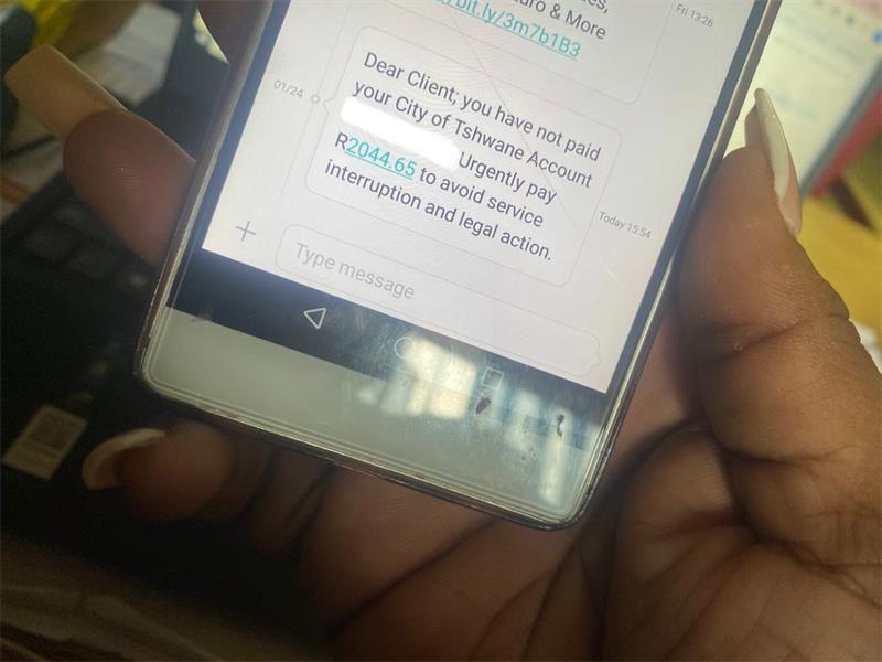 Tshwane SMS glitch mistakenly sends account payment demands