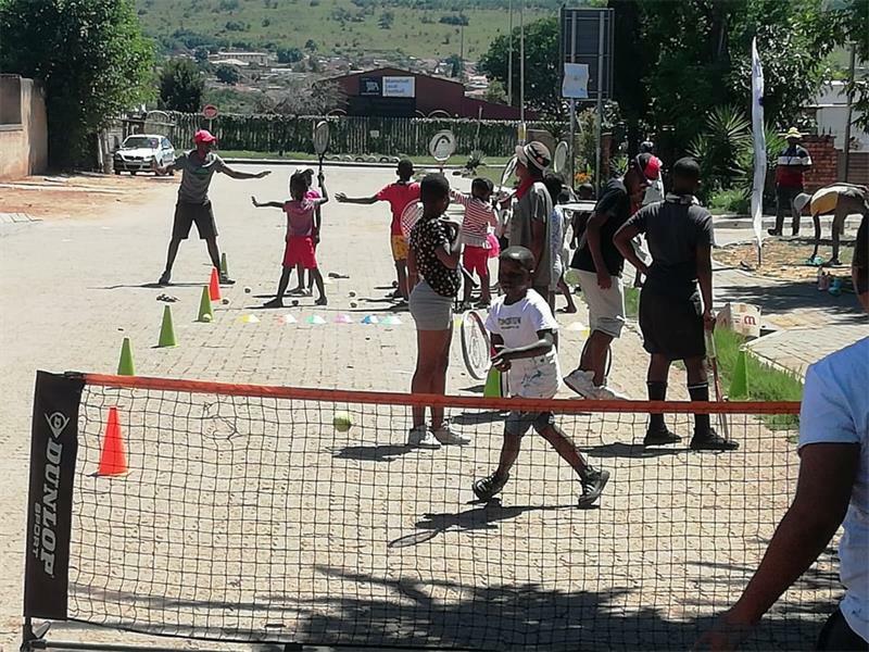 Street tennis unleash talent in Mams children