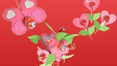 Help your child make butterfly lollipops for Valentine’s Day