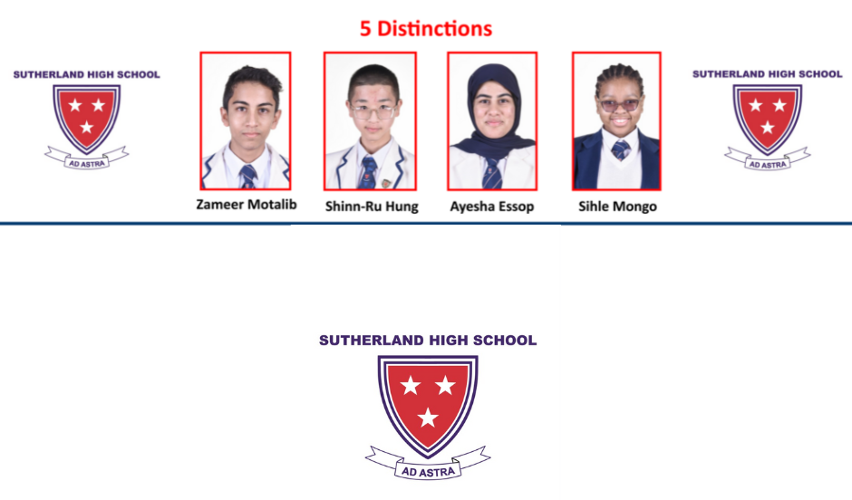 Sutherland High School matric learners once again produced outstanding