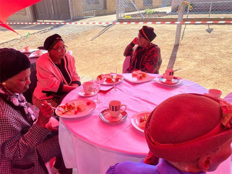Elderly women in the community treated for Mother’s Day in Mabopane.