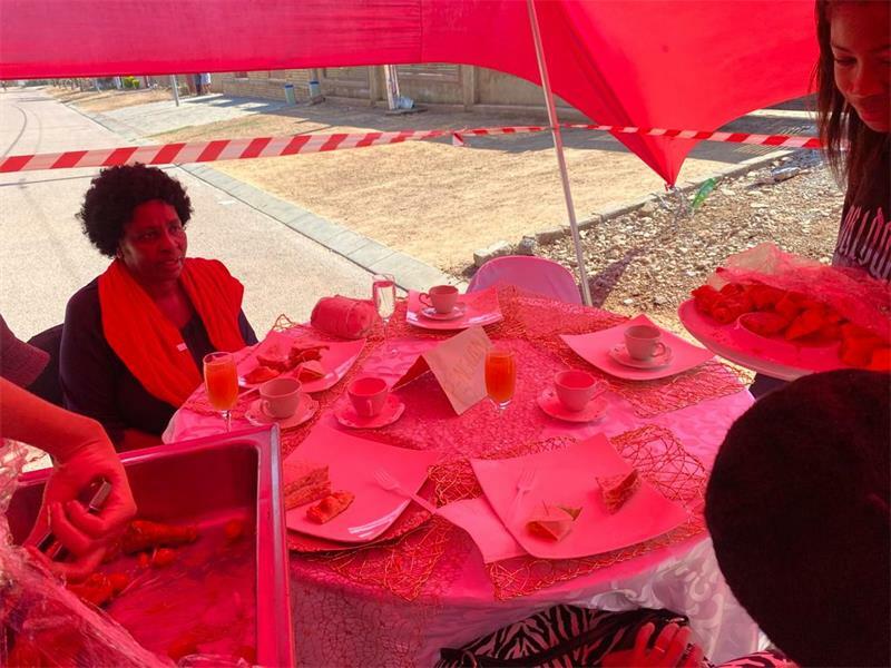 Elderly women in the community treated for Mother’s Day in Mabopane.