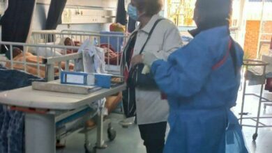 Tshwane MMC for health, Rina Marx, at Jubilee Hospital on May 20.
