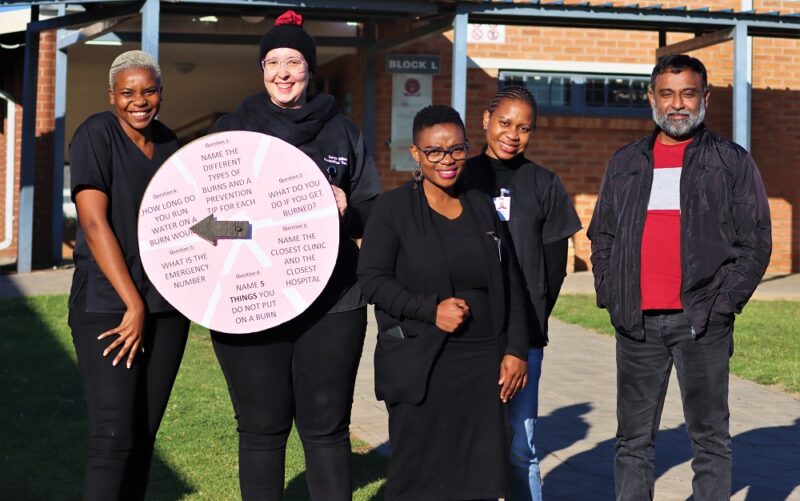 Hospital team visits primary school in Olievenhoutbosch for burn awareness week