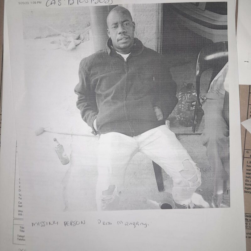 Driss Manganye (37) of Mamelodi West was last seen on May 19.