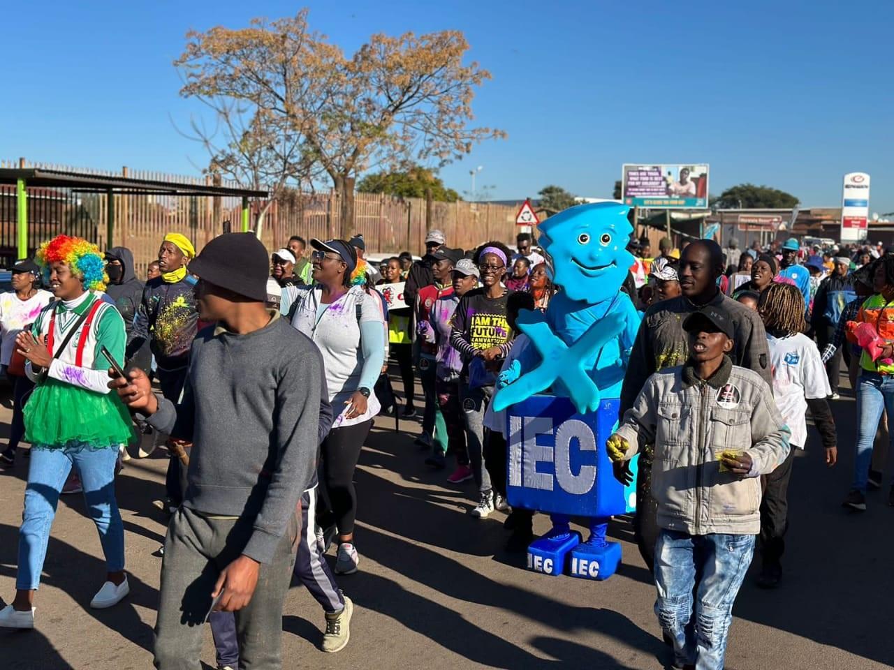Mamelodi Youth partake in the Health Colour Walk on Saturday.