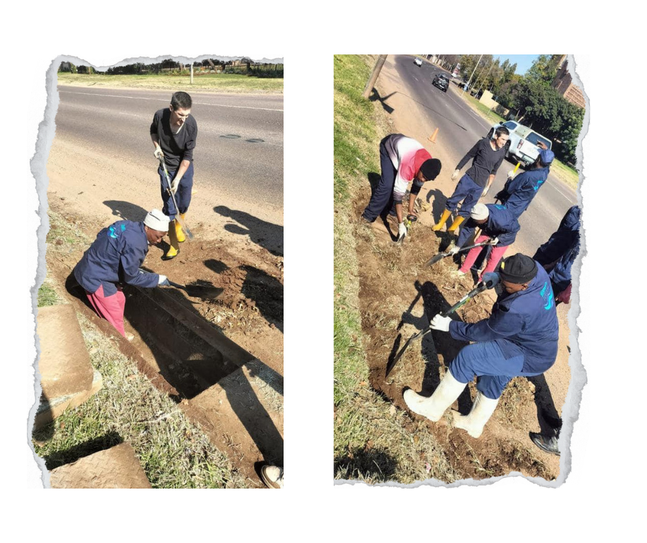 Hennops Revival cleaning stormwater drains.
