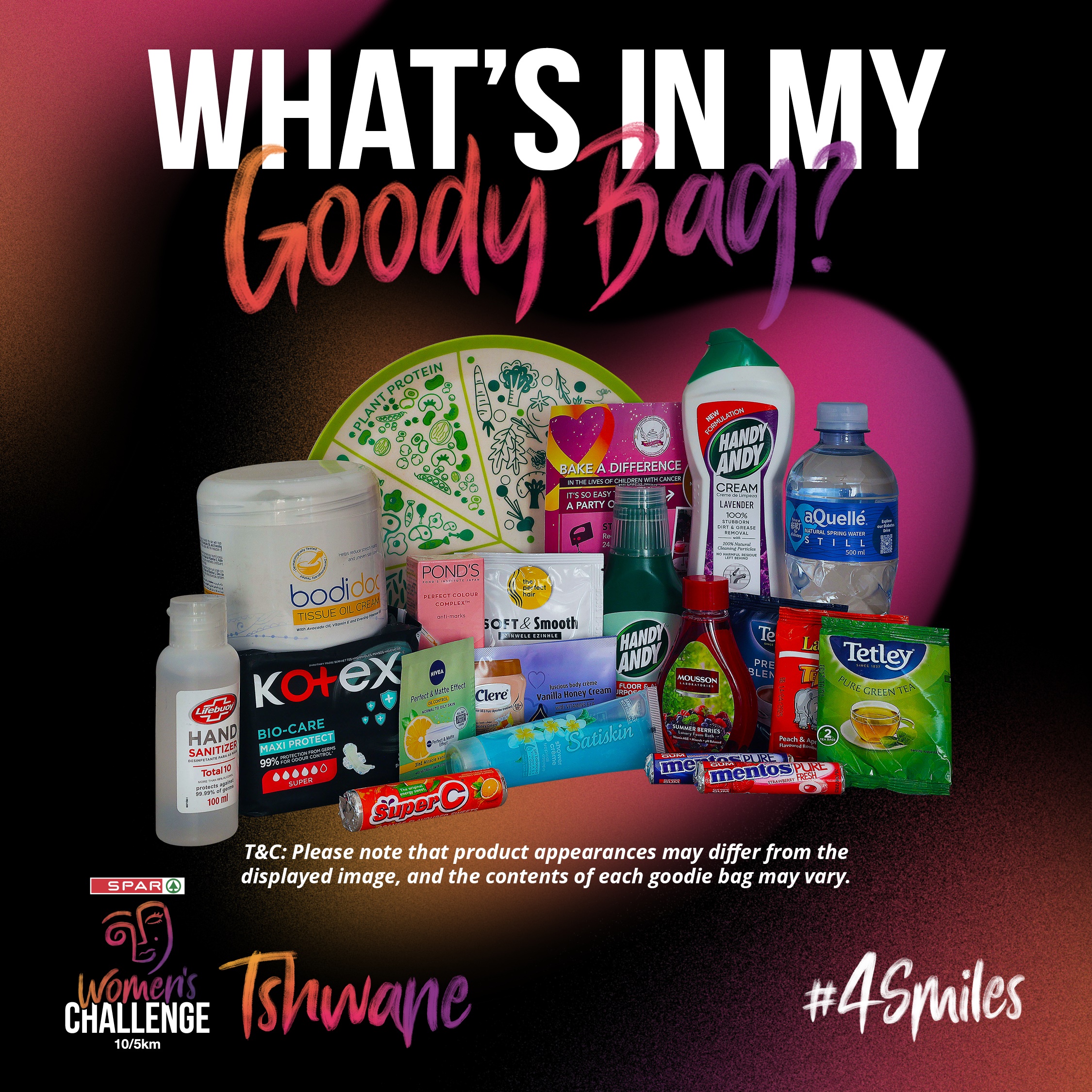 Goodie bags for participants in Spar Women’s Challenge will ensure