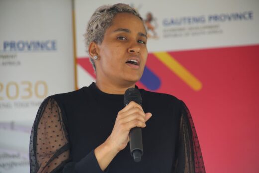 MEC of Economic Development Tasneem Motara addresses the students. Photo: Supplied