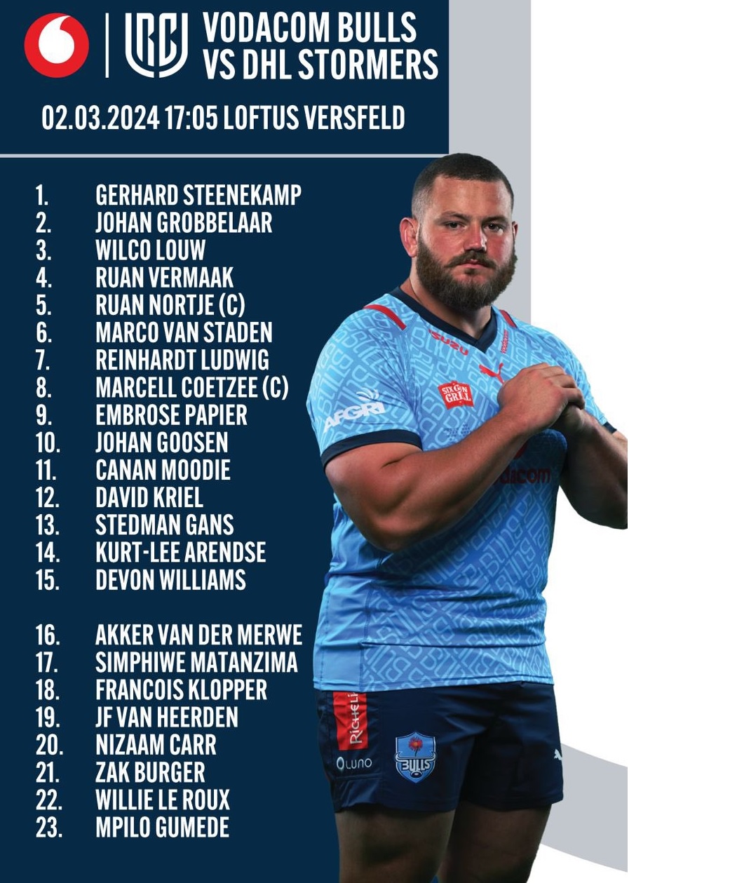 Bulls Roster Rugby Bulls players play in their school's rugby socks in big derby against ...