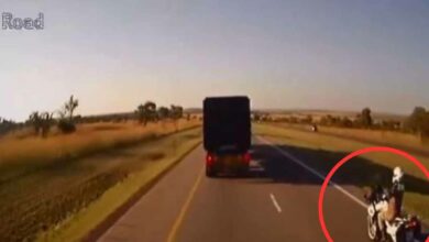 Video: Truck stopped by officer moments before hijacking