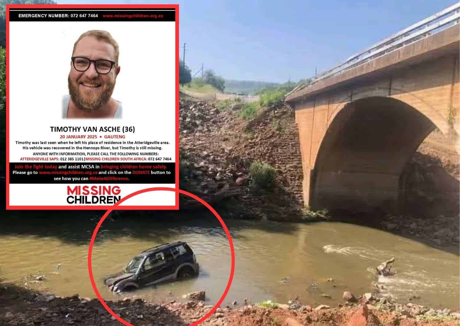 Search for Pretoria man intensifies after vehicle found in Hennops ...