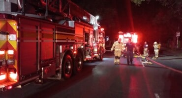Firefighters battle blaze at Sunnyside building