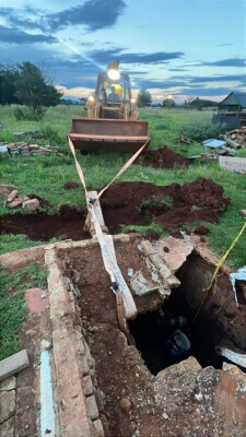 Six-hour rescue mission saves donkey trapped in sewage-filled pit in Pretoria East