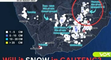 Snow possible in central SA and Gauteng this week