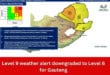 Level 9 weather alert downgraded to Level 6 for Gauteng
