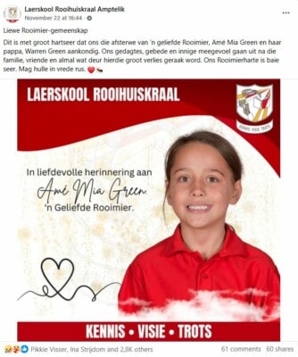 Centurion pa skiet glo dogtertjie, neem eie lewe