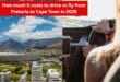 How much it costs to drive vs fly from Pretoria to Cape Town in 2025